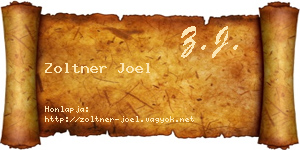 Zoltner Joel névjegykártya